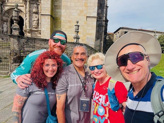 FLORIDA TODAY Engagement Editor John A. Torres is walking the Camino de Santiago with his son and daughter-in-law. He met a couple from Poland, pictured here.