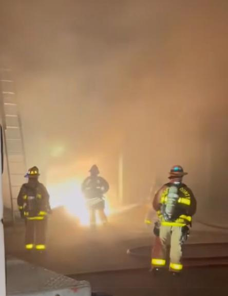 Martin County Fire Rescue crews battle a commercial structure fire at Pinnacle Health Radiology Services in Stuart on May 2, 2026.