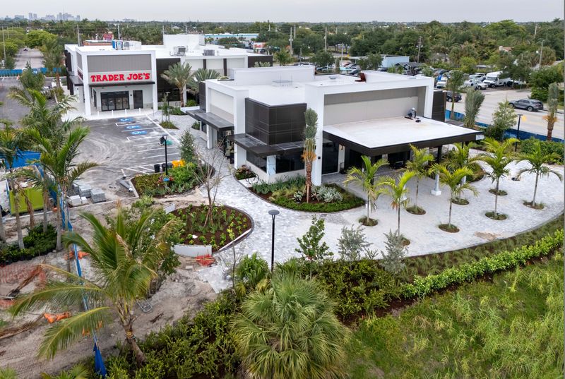 Trader Joe's construction continues on April 30, 2026, in West Palm Beach, Florida.
