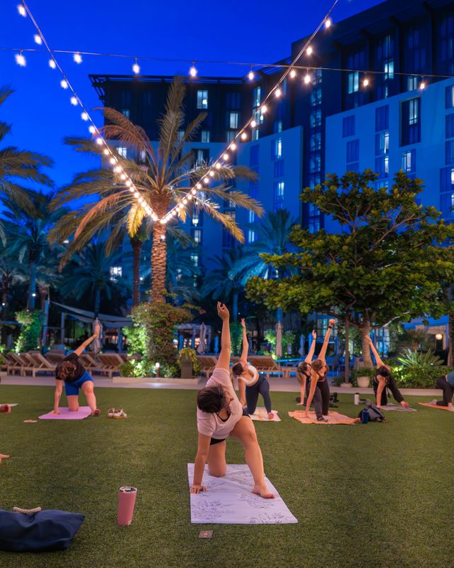 Feel the flow and harness some lunar energy during Full Moon Yoga with Brit Lukas on Sunday, May 31 at Hilton West Palm Beach.