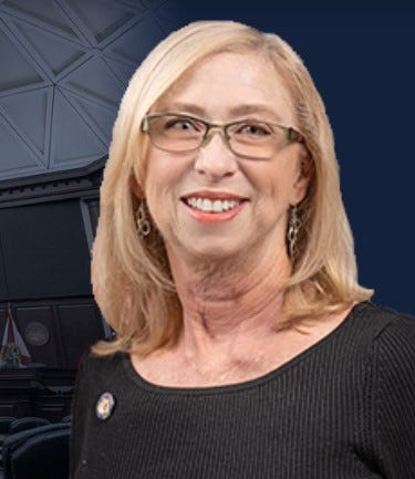 State Rep. Kelly Skidmore spoke out at the commission meeting against the move to rename Palm Beach International Airport after President Trump.