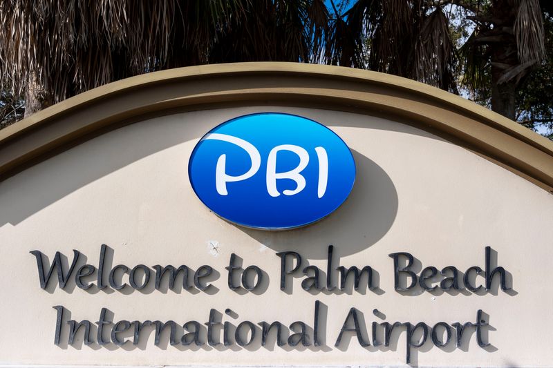 Palm Beach International Airport on March 11, 2026, in West Palm Beach, Florida.
