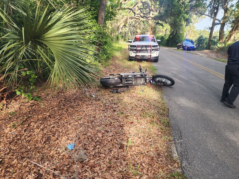 The condition of a 53-year-old Steinhatchee man is unknown after being ejected from his motorcycle in a crash along Ellison Gamble Road.