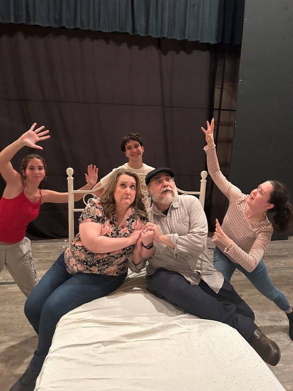 John Campana and Juliann Cortese with son Jace rehearsing Monticello Opera House production of "Fidder on the Roof," running May 15-31, 2026.