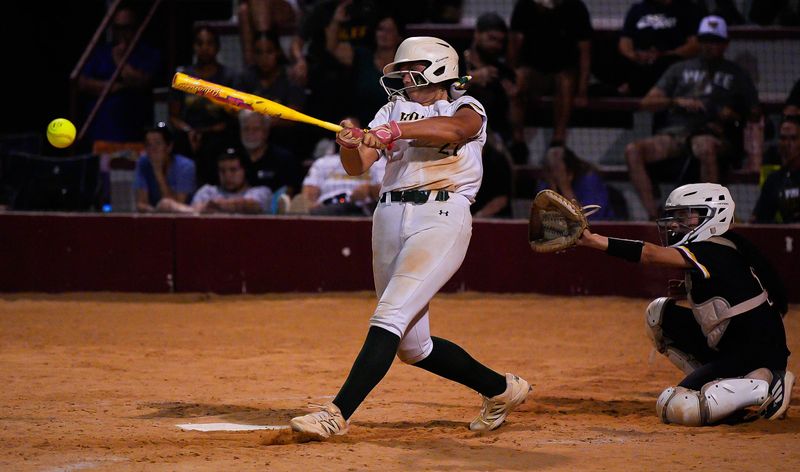 Yulee's Brooklyn Sawyer hits the ball in the seventh inning against West Nassau.