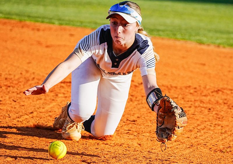 Spike Pechart of Eau Gallie dives for a Seabreeze grounder during their game in the Class 4A state softball tournament May 6, 2026. Craig Bailey, FLORIDA TODAY via USA TODAY NETWORK
