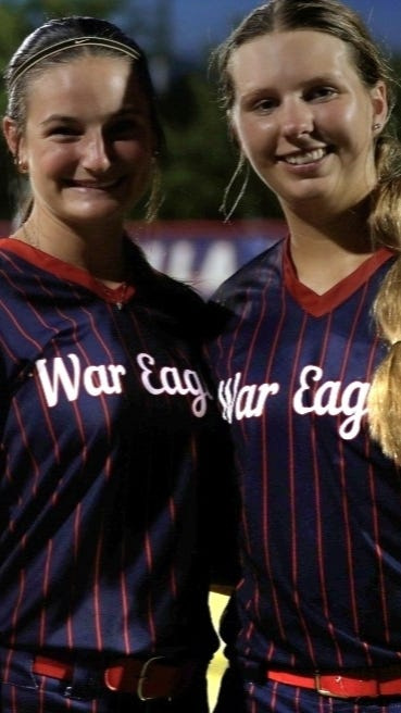 Wakulla's Parker Stubbs and Cylie Long after the game against Wolfson in Class 3A regionals on Wednesday, May 6