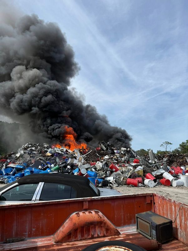 Central Florida Recycling scrapyard caught fire May 6