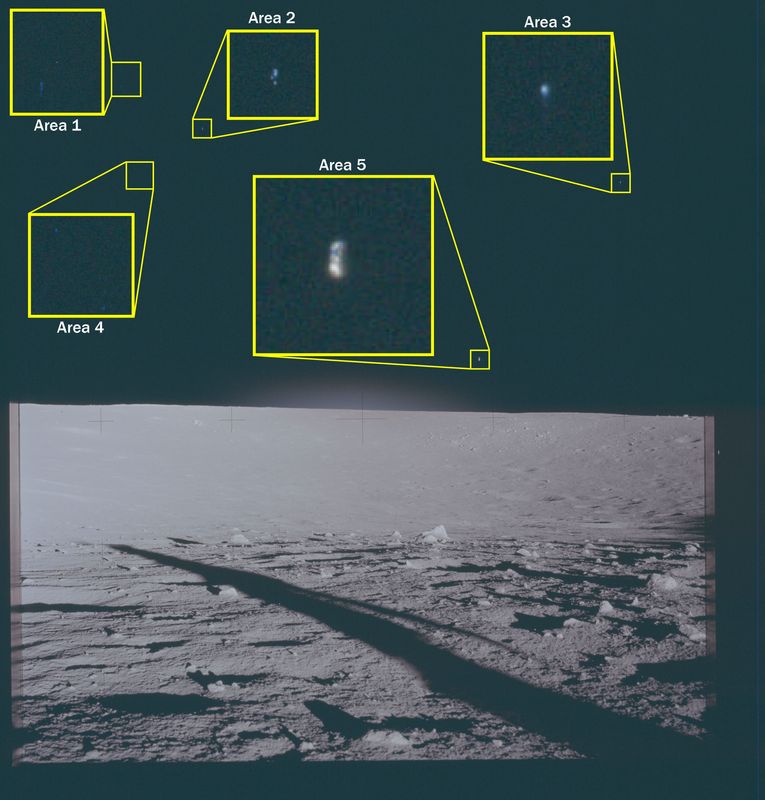 View of "areas of interest" taken by Apollo 12 in 1969 were among the images released and posted on war.gov/ufo