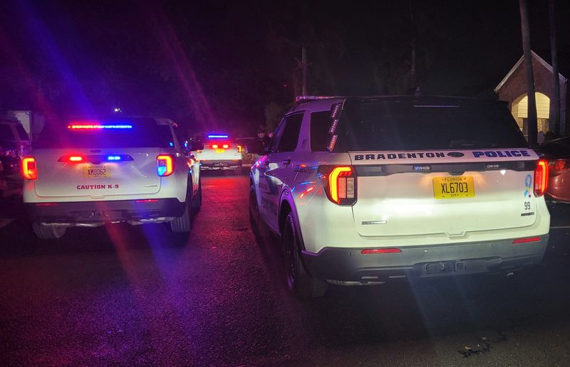Bradenton police officers respond to a scene in Bradenton.