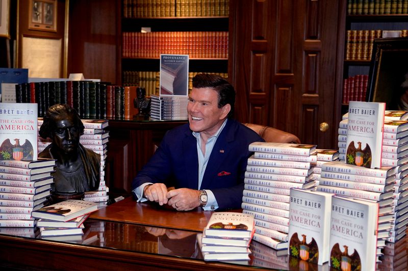 Bret Baier celebrates the release of his new book, The Case for America, during a book signing at Raptis Rare Books May 8, 2026 in Palm Beach.