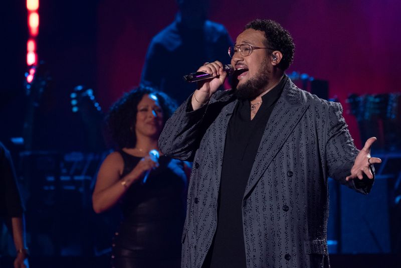 Season 24 "American Idol" runner-up Jordan McCullough performs during the finale on Monday, May 11, 2026.