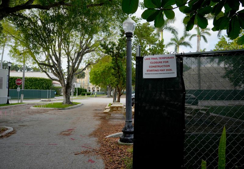 The Lake Trail through the Society of the Four Arts' Midtown Palm Beach campus is closed on May 12, and will remain closed through construction as two of the organization's buildings undergo a $250 million renovation.