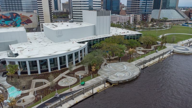 The new Riverfront Music Garden is on the Northbank Riverwalk.