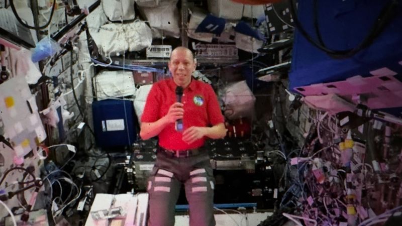 NASA astronaut and flight engineer Chris Williams answered Lake County students' probing questions from the International Space Station on May 8.
