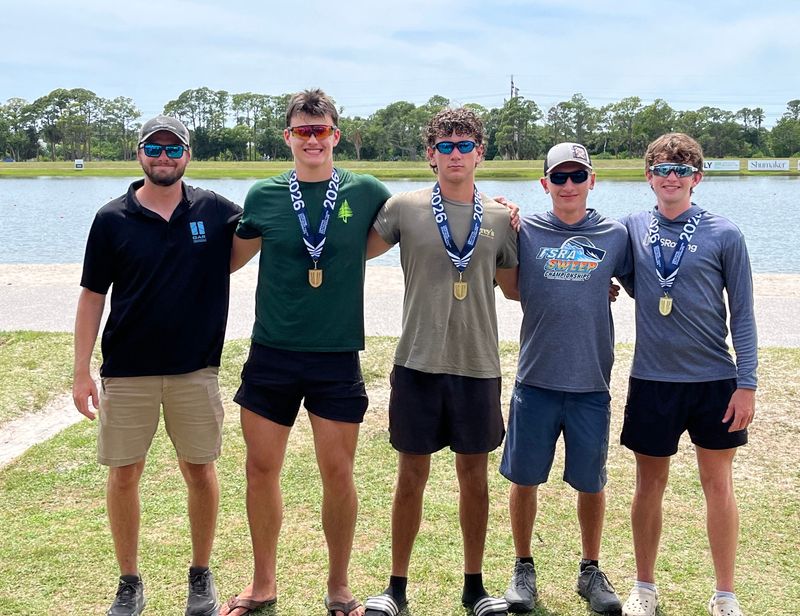 Gainesville Area Rowing's Men's Youth 4 team took home the 2026 Southeast Regional Championship and qualified to compete at Nationals in Sarasota. The team, coached by Garrett Bauer, includes Eli Wells, Mason Turek, Branan Andreau and Beckett Kallman.