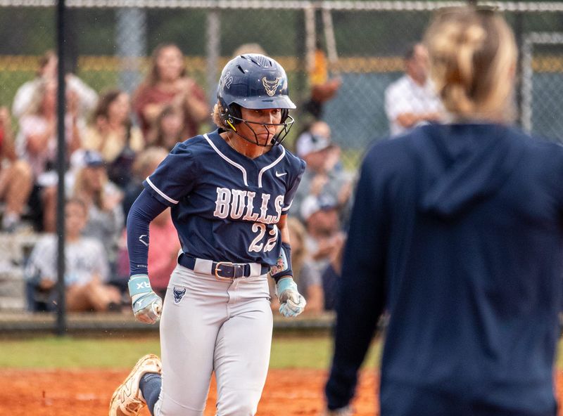 Parrish Community defeated Mitchell 3-1 on Tuesday, May 12 in a Region 6A-3 softball semifinal. Madelina Chapman collects a base hit.
