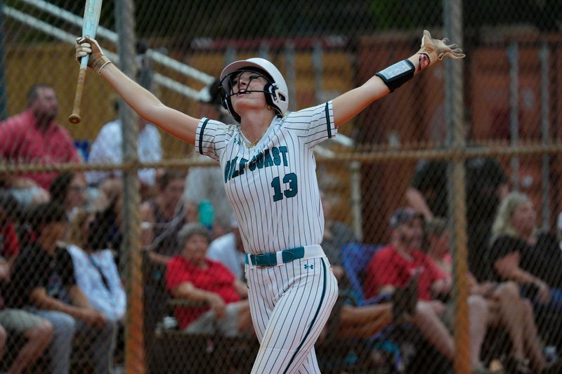 Action from the Region 5A-3 semifinal softball game between North Fort Myers and Gulf Coast High School at North Fort Myers on Tuesday, May 12, 2026. Gulf Coast won 8-0 and moves on.