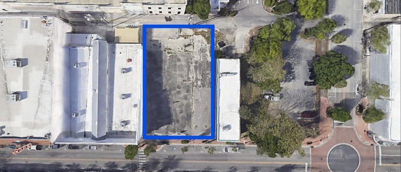 The aerial map shows where SouthState Bank's five-story, 40,000-square-foot office building will be constructed. The financial firm has also purchased the land El Olivo Mexican Restaurant stands on at 223 W. Central Ave. for use.