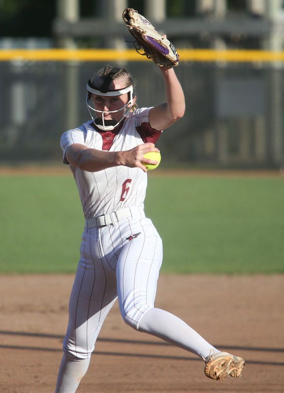 Niceville starting pitcher Chloe Bailey in her motion during the Niceville Gulf Breeze girls regional semi-final softball game at Niceville.
