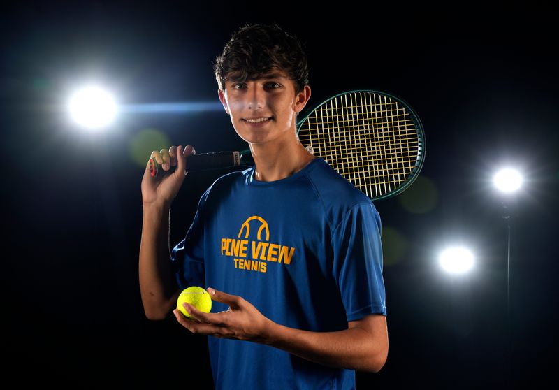 Pine View School's Ariston Spanos is the 2026 Herald-Tribune All-Area Boys Tennis Player of the Year.