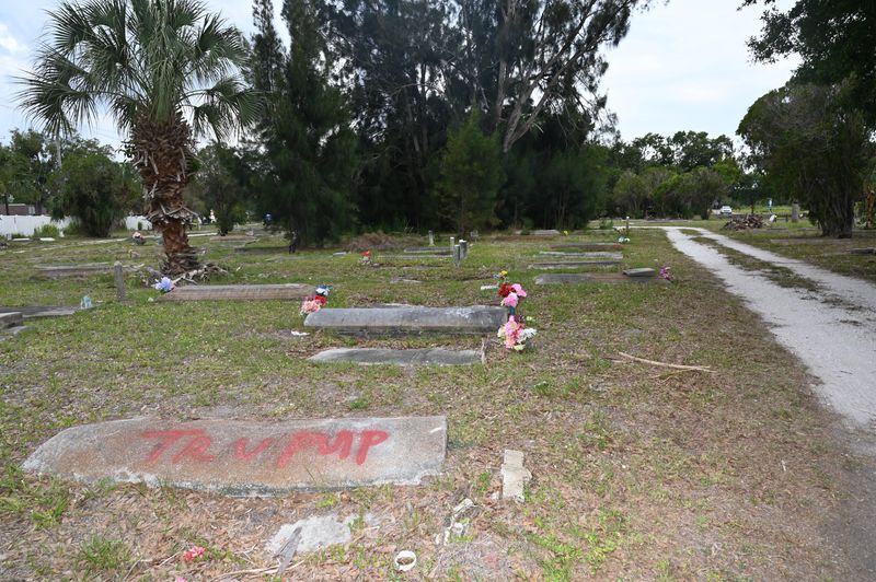 Vandals destroyed 17 gravesites at Old Memphis Cemetery in Manatee County.
