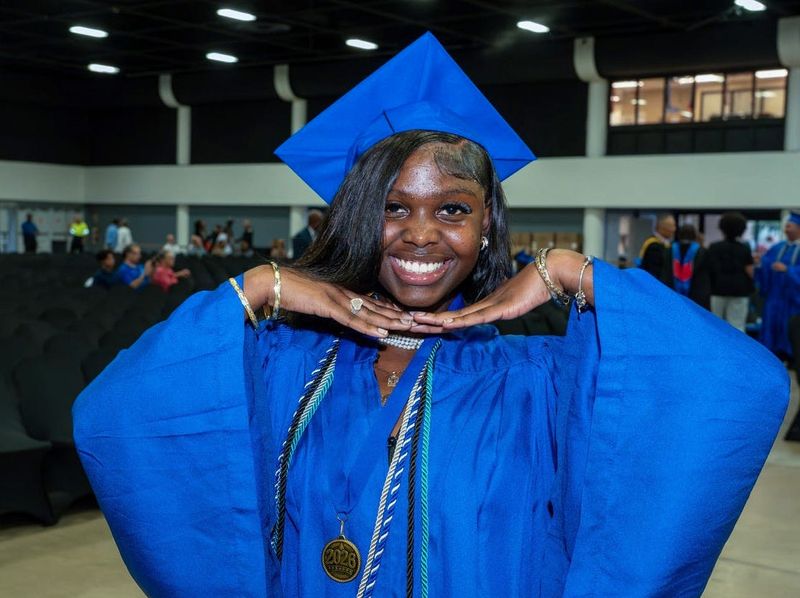 High School senior Tory-Ann McFarlane during the Inlet Grove High School graduation ceremony at the South Florida Fairgrounds Expo Center May 11, 2026.