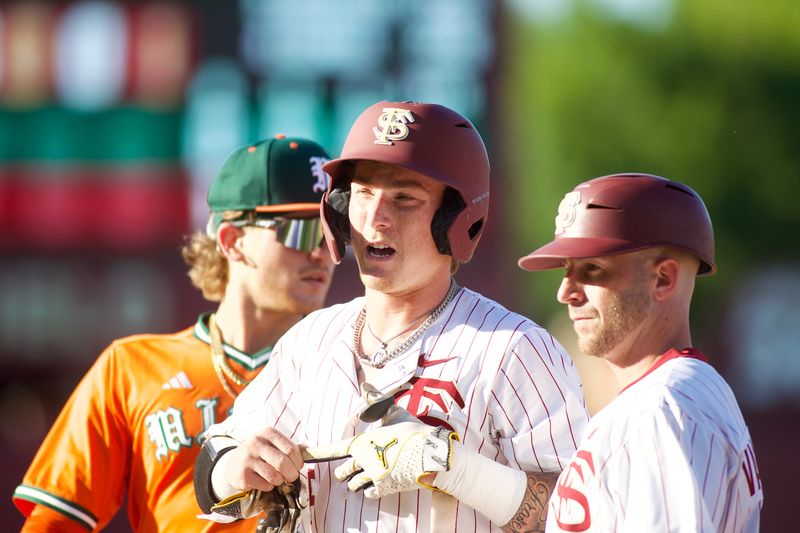 Gabe Fraser Florida State baseball hosted Miami at Dick Howser Stadium on Thursday, May 14, 2026 in the first of three games.