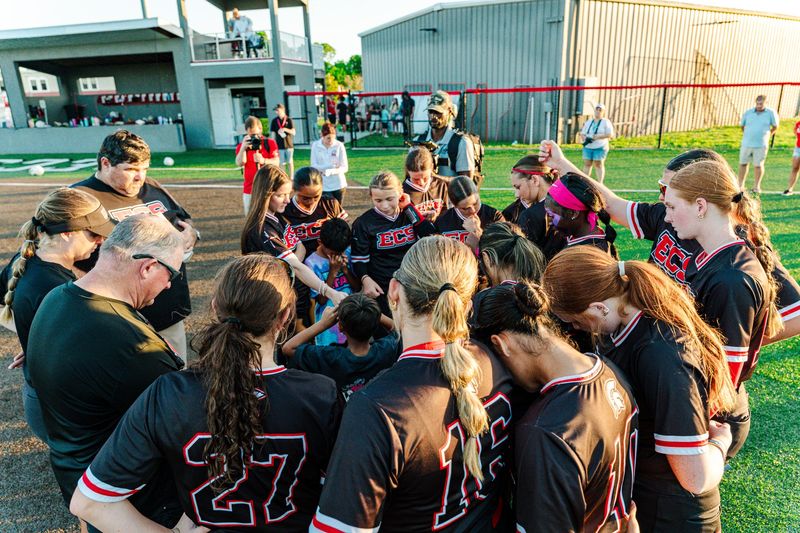 The Evangelical Christian School softball team faces off against Northside Christian in the Class 1A-Region 3 final on May 14, 2026. The Sentinels won 14-4 after five innings to return to the Final Four for the fifth consecutive season.