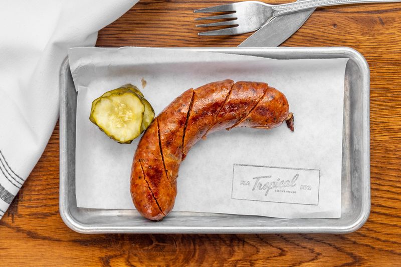 Cajun gator sausage was one of the dishes Tropical Smokehouse served during their appearance on The Food Network's "Diners, Drive-ins & Dives."