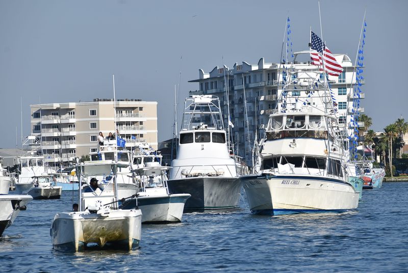 One hundred forty vessels made their way through Destin harbor on May 14 as part of the 69th annual Blessing of the Fleet. The event started with a worship service under the tent, followed by prayer over captains, the blessing of the vessels and then a fish fry.