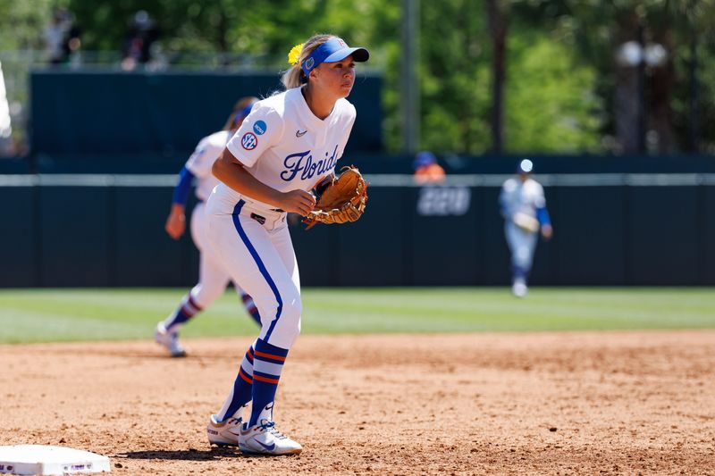 May 15, 2026; Gainesville, FL, USA; Florida Gators infielder Kendall Grover (12) waits for the pitch against the Florida A&M Rattlers during the second inning at Katie Seashole Pressly Stadium. Mandatory Credit: Matt Pendleton-Imagn Images