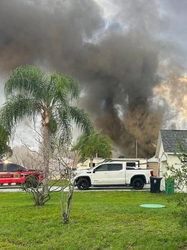 A family of 11, including six children, were displaced by this house fire in Port St. Lucie, Florida, May 15, 2026, according to the American Red Cross.