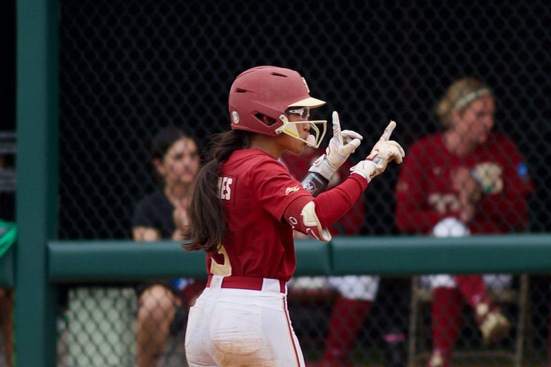 Florida State softball’s Isa Torres runs the bases against Jacksonville State in the NCAA Tallahassee regional on Saturday, May 16, 2026.