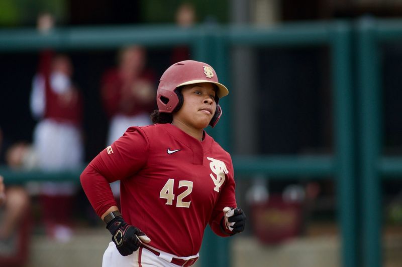 FSU softball’s Jaysoni Beachum runs the bases against Jacksonville State in the NCAA Tallahassee regional on Saturday, May 16, 2026.