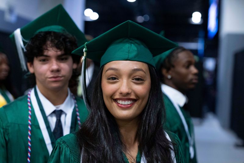 Atlantic high school graduation ceremony at the South Florida Fairgrounds on May 16, 2026, in suburban West Palm Beach, Florida.