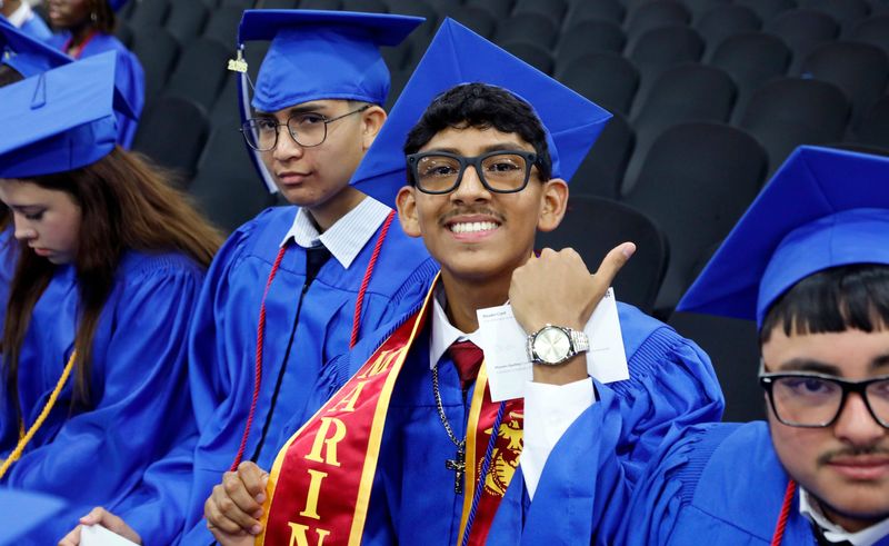 SouthTech Academy High School graduation ceremony at the South Florida Fairgrounds on May 16, 2026, in suburban West Palm Beach, Florida.