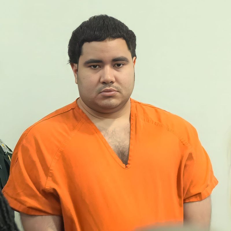 Eduardo Labrada Machado enters court for sentencing at the S. James Foxman Justice Center in Daytona Beach, May 18, 2026.