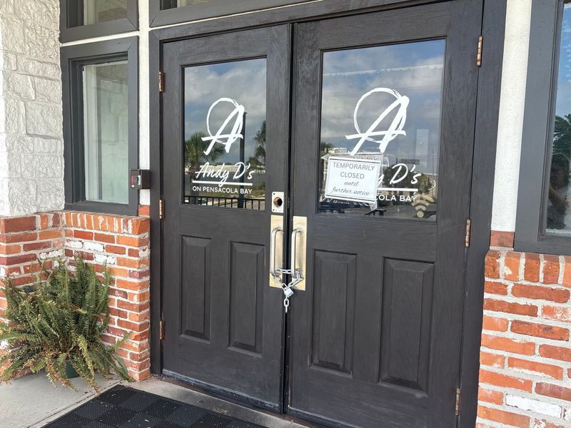 Andy D’s on Pensacola is temporarily closed until further notice, according to a sign on the restaurant’s door on May 18, 2026.