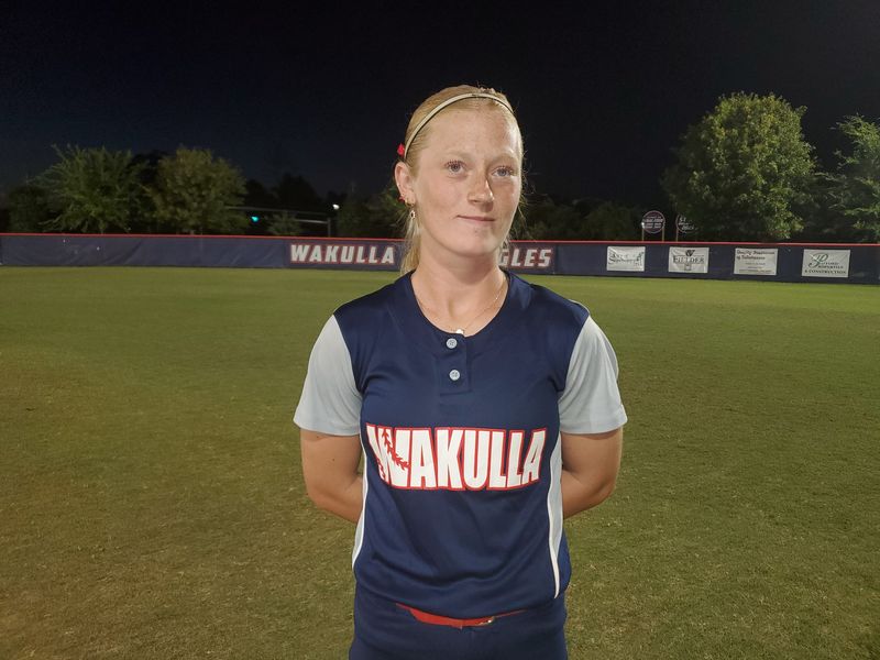 Jayci Mapes, Wakulla's pitcher, is 13-0 as a starting pitcher.