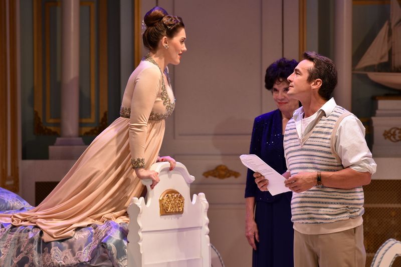 Margot Bell (Virginia Parker), Charlotte Sanders (Aspen Thompson) and Oliver Adams (Ryan Smith) perform in IceHouse Theatre's "Theatre People (or The Angel Next Door)," currently in production in Mount Dora.