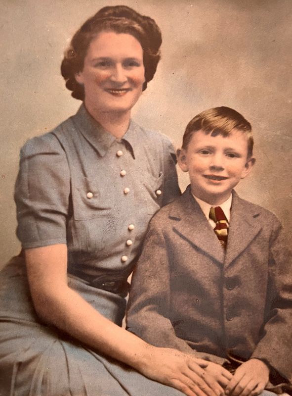 Cape Coral resident Michael Dodds, seen here at about age 6 with his mom Winifred Dodds. As a child, Michael Dodds remembers American soldiers staying for two years in his British village and later leaving for the D-Day assault on German-occupied Normandy, France.
