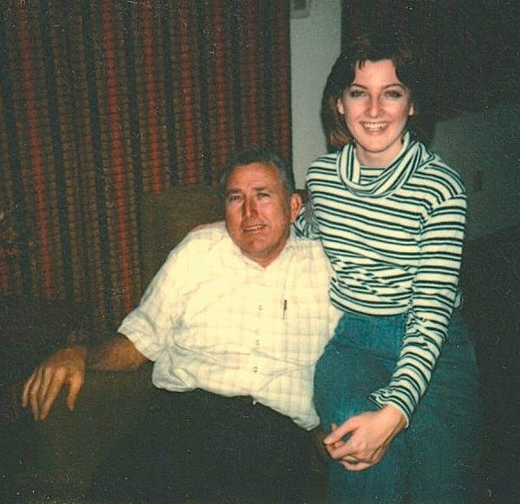 Mary Lee with her father, James Morris, in 1978.