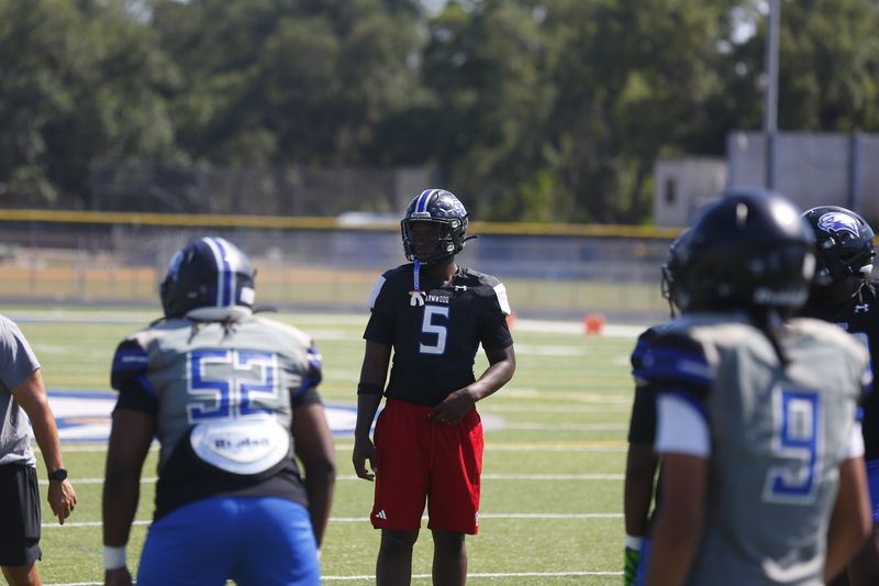 Armwood LB Theo Wilson at a spring practice on April 15, 2026.