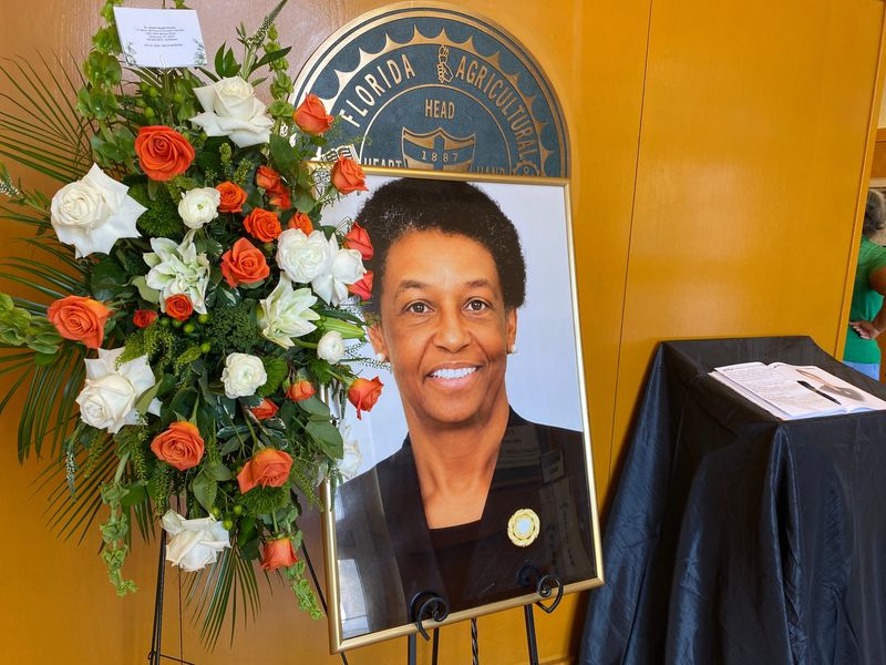 A funeral service in FAMU former interim President Castell Vaughn Bryant's honor is held May 21, 2026 in the Lee Hall auditorium on FAMU's campus.