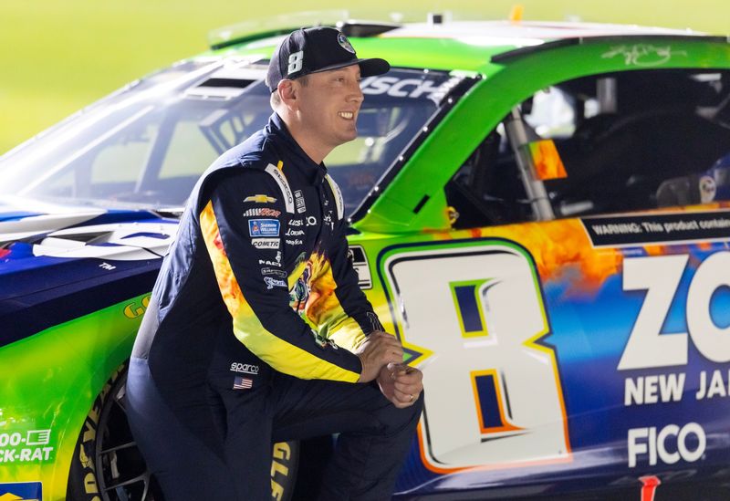 Feb 11, 2026; Daytona Beach, Florida, USA; NASCAR Cup Series driver Kyle Busch (8) during qualifying for the Daytona 500 at Daytona International Speedway. Mandatory Credit: Mark J. Rebilas-Imagn Images