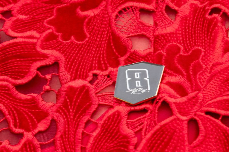 A Kyle Busch memorial pin adorns pit reporter Jamie Littleâ€™s lapel Sunday, May 24, 2026, ahead of the 110th running of the Indianapolis 500 at Indianapolis Motor Speedway.