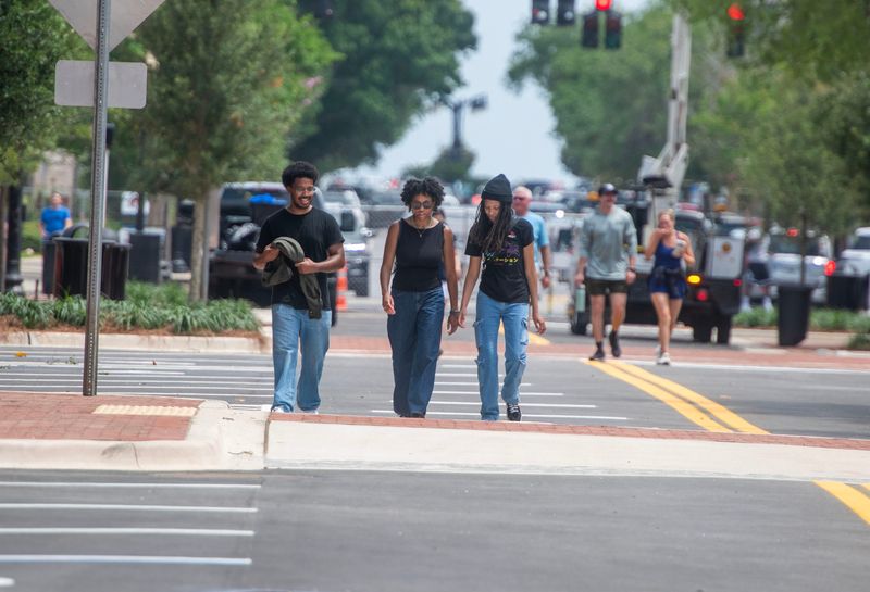 People check out the soft opening of Palafox St. in Downtown Pensacola Sunday, May 24, 2026.