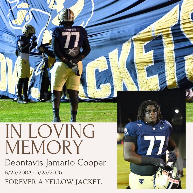 Thomas County Central High School posted that the school community was in mourning after the death of Deontavis Jamario "Big Coop" Cooper.
