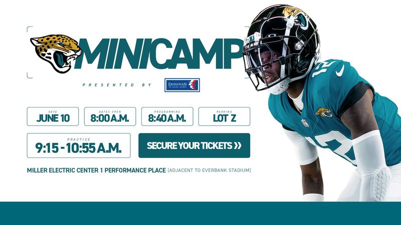 The Jacksonville Jaguars will hold mandatory minicamp open to the public on Wednesday, June 10.